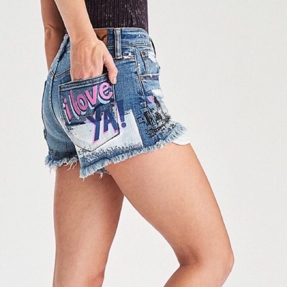 AEO VINTAGE HIGH RISE FESTIVAL SHORT - Picture 3 of 11